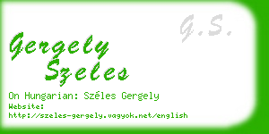 gergely szeles business card