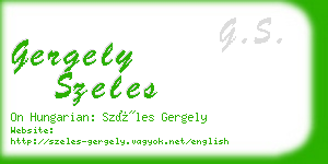 gergely szeles business card